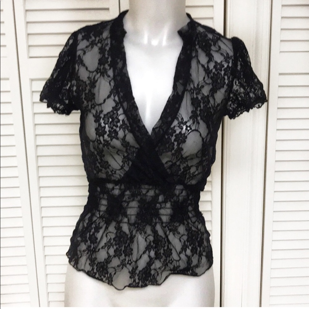 Black lace top